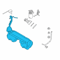 OEM 2012 BMW Z4 Plastic Fuel Tank With Left Sensor Diagram - 16-11-7-210-637