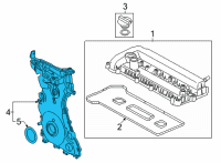 OEM 2022 Ford Maverick COVER - CYLINDER FRONT Diagram - LX6Z-6019-A