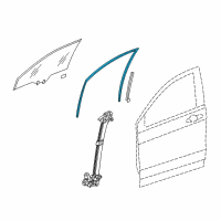 OEM 2022 Honda CR-V Channel, Left Front Door Run Diagram - 72275-TLA-A01