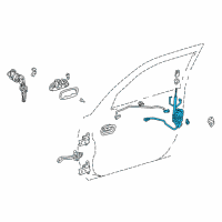 OEM 1999 Toyota Corolla Lock Assembly Diagram - 69030-02040