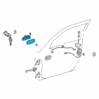 OEM 1998 Toyota Corolla Handle, Outside Diagram - 69220-02040-D1