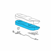 OEM 2013 Cadillac XTS Seat Cushion Pad Diagram - 84387019