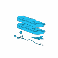 OEM 2015 Cadillac XTS Seat Cushion Pad Diagram - 20996339