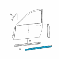 OEM Acura RL Molding Assembly, Left Front Door Diagram - 72450-SZ3-003