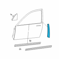 OEM 2004 Acura RL Garnish, Right Front Door Sash Diagram - 72430-SZ3-003