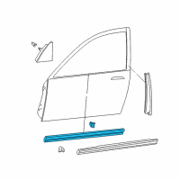 OEM 2001 Acura RL Protector, Left Front Door (Nighthawk Black Pearl) Diagram - 75322-SZ3-J01ZB