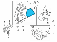 OEM 2022 BMW 330e Air Filter Element Diagram - 13-71-8-580-428