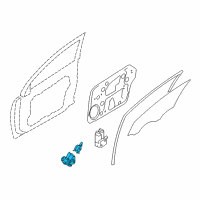 OEM Hyundai Sonata Motor Assembly-Front Power Window, LH Diagram - 82450-3Q011