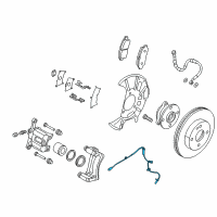 OEM Toyota Yaris Front Speed Sensor Diagram - 89542-WB001