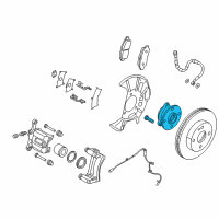 OEM Toyota Yaris Front Hub & Bearing Diagram - 43502-WB004