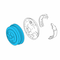 OEM 1996 Dodge Dakota Drum-Brake Diagram - 52009938AA