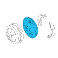 OEM 1999 Dodge Dakota Plate-Brake Backing Diagram - 4882807