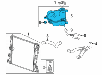 OEM Cadillac Reservoir Tank Diagram - 23378398