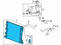 OEM Cadillac CT5 Radiator Diagram - 84743115