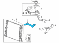 OEM 2020 Cadillac CT5 Upper Hose Diagram - 84637343