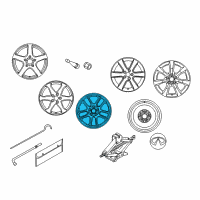 OEM 2005 Infiniti G35 Alloy Rim -Spoke -Scuffed Diagram - 40300-AC725