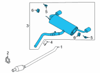 OEM 2022 Lincoln Corsair MUFFLER ASY - REAR Diagram - LX6Z-5A289-J