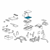 OEM 2013 Chevrolet Silverado 2500 HD Front Cup Holder Diagram - 20864150