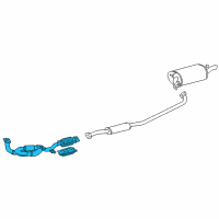 OEM Toyota Solara Converter & Pipe Diagram - 17410-0A320