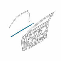 OEM 2020 Hyundai Veloster Weatherstrip Assembly-Front Door Belt Outside RH Diagram - 82220-J3000