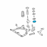 OEM Nissan Maxima Front Spring Rubber Seal Diagram - 54034-ZK00A