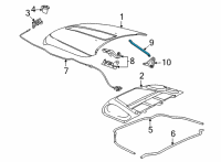 OEM Jeep SUPPORT-HOOD GAS CYLINDER Diagram - 68357609AB