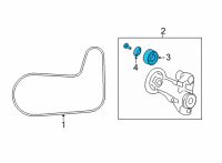 OEM 2022 Acura MDX Tensioner, Automatic Diagram - 31170-61A-A01