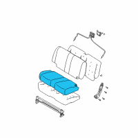 OEM 2005 Jeep Wrangler Rear Seat Cushion Diagram - 1CC221DVAA