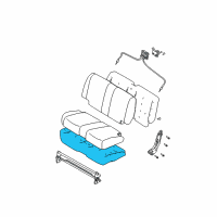 OEM 2005 Jeep Wrangler Rear Seat Cushion Diagram - 1CC221J3AA