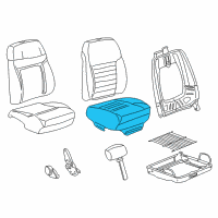 OEM 2000 Ford Mustang Seat Cushion Diagram - XR3Z-6362900-AAA