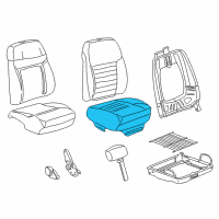 OEM 2002 Ford Mustang Seat Cushion Pad Diagram - 1R3Z6362900BAB