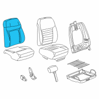 OEM 2001 Ford Mustang Seat Back Pad Diagram - XR3Z-6364810-BA