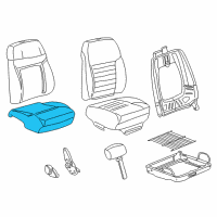 OEM 2004 Ford Mustang Seat Back Pad Diagram - XR3Z-6364811-BA