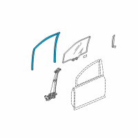 OEM Honda Fit Channel, Left Front Door Run Diagram - 72275-TF0-003