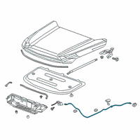 OEM 2022 Cadillac XT5 Release Cable Diagram - 84406170