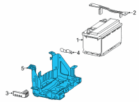 OEM 2021 GMC Yukon Battery Tray Diagram - 84830620