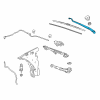 OEM 2020 Chevrolet Camaro Wiper Arm Diagram - 23360286