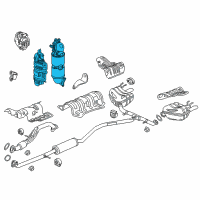 OEM 2018 Honda Civic Converter Assembly Diagram - 18150-5AA-A00