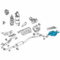 OEM 2016 Honda Civic Silencer Complete, Exhaust (L) Diagram - 18305-TBC-A01