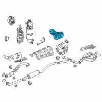 OEM 2017 Honda Civic Plate, Muffler Baffle Diagram - 74657-TGG-A50