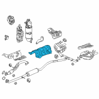 OEM Honda Civic Plate B, Floor Heat Baffle Diagram - 74611-TEA-T00