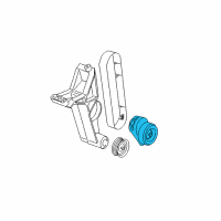 OEM 1999 Mercury Mountaineer Serpentine Tensioner Diagram - F65Z-6B209-BA