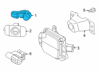 OEM 2021 Toyota Venza Park Sensor Diagram - 89341-K0060-C1