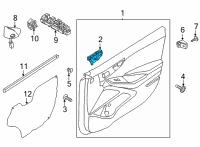 OEM 2022 Hyundai Ioniq 5 HANDLE ASSY-DOOR INSIDE, LH Diagram - 82610-GI000-VKE