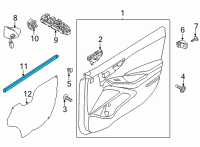 OEM 2022 Hyundai Ioniq 5 W/STRIP-FR DR BELT I/S LH Diagram - 82230-GI000