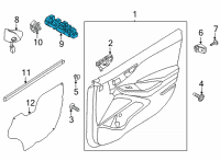 OEM Hyundai Ioniq 5 UNIT ASSY-POWER WINDOW MAIN Diagram - 93571-GI210-LS5