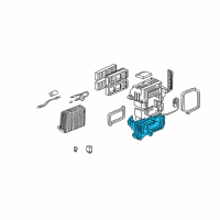 OEM 2001 Honda Accord Case, Evaporator (Lower) Diagram - 80202-S84-A00