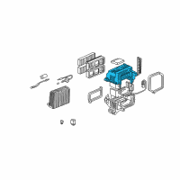 OEM 2001 Honda Accord Case, Evaporator (Upper) Diagram - 80201-S84-A00