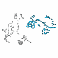 OEM 2017 Infiniti Q70 Power Steering Hose & Tube Set Diagram - 49710-1MC1A