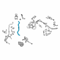 OEM 2017 Infiniti Q70L Power Steering Suction Hose Assembly Diagram - 49717-1MC0A